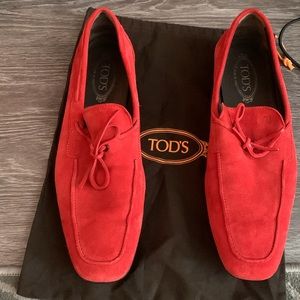 TOD’S Red Suede Loafer